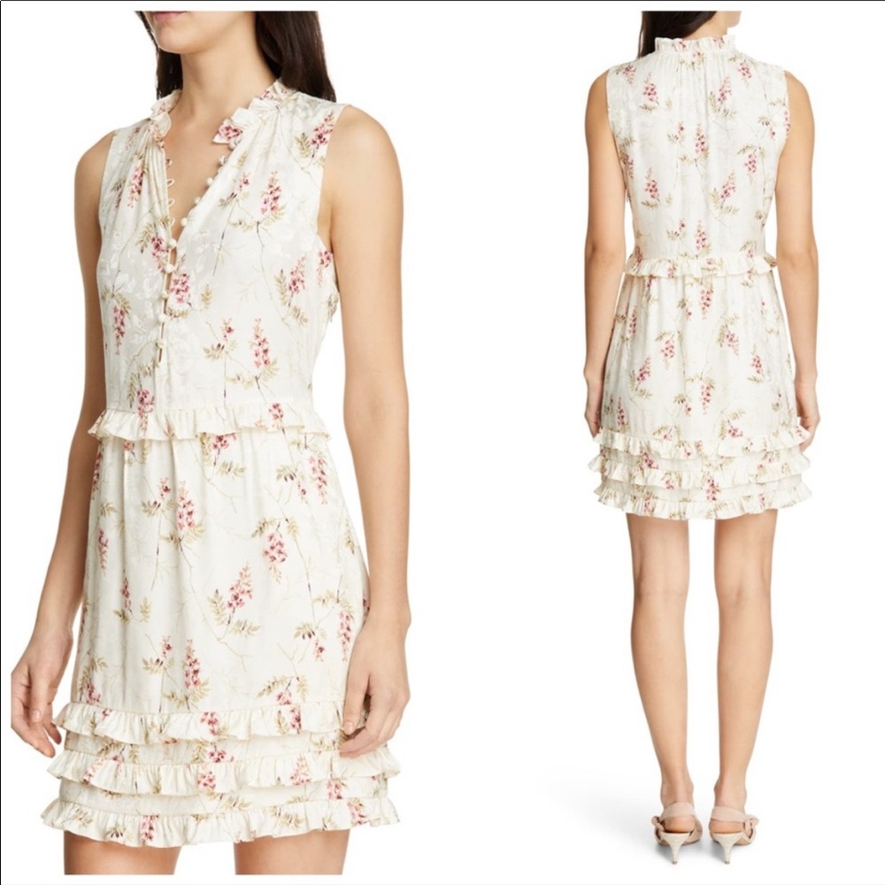Rebecca Taylor Ivie floral 52% silk 48 rayon